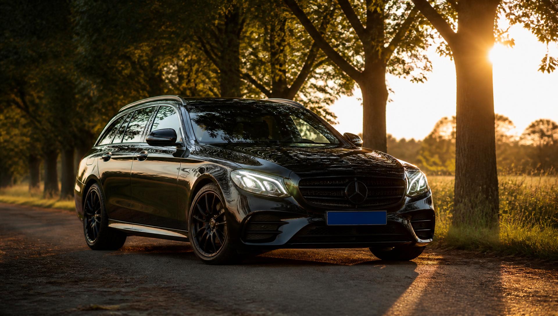 Gooi & Vecht Taxi - Zwarte Mercedes E-Klasse station